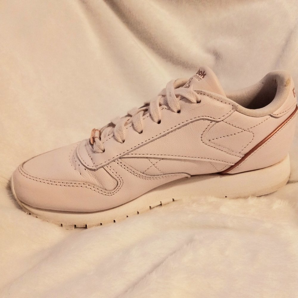 Women's Reebok Classic Rose Gold Royal Glide Running Sneakers - Picture 3 of 5
